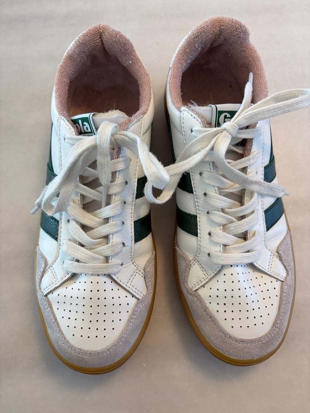 Gola Eagle '86 Sneakers Size 7 White Evergreen - Picture 2 of 6